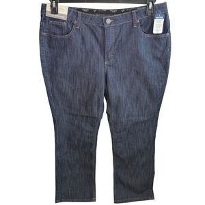 Merona Women's Boot Cut Jeans Deep Dyed Stretch‎ No Gap Waistband Size 16R New